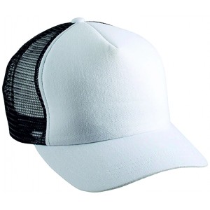 BONÉ 5 PAINEIS BRANCO C/ REDE PRETA KP137